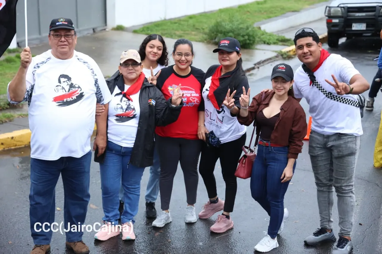 Militancia sandinista protagoniza caminata en homenaje al 47/19 en Managua