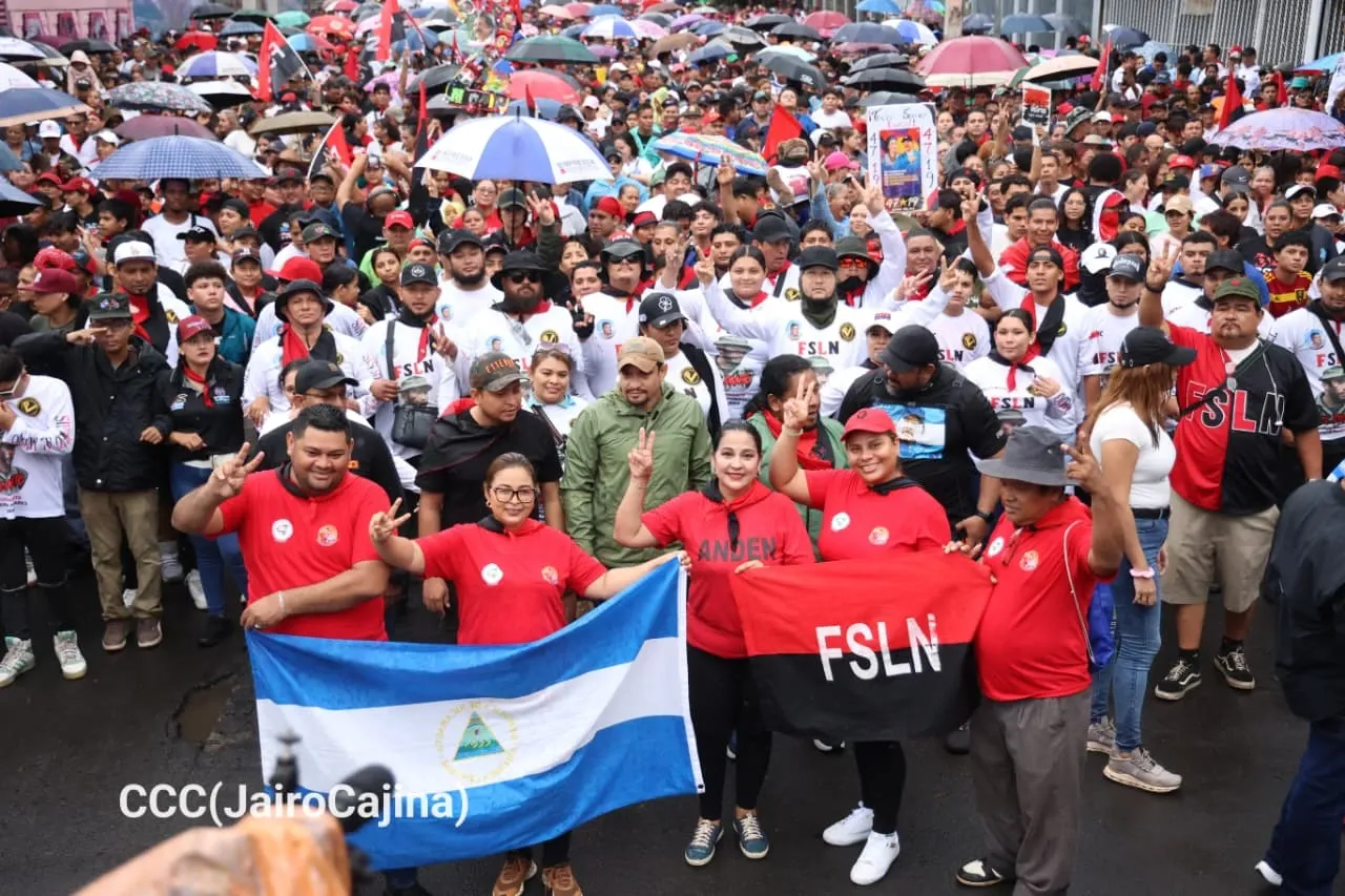 Militancia sandinista protagoniza caminata en homenaje al 47/19 en Managua