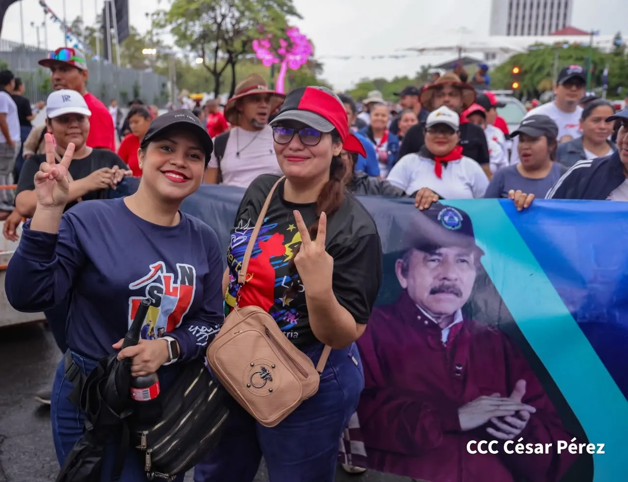 Militancia sandinista protagoniza caminata en homenaje al 47/19 en Managua