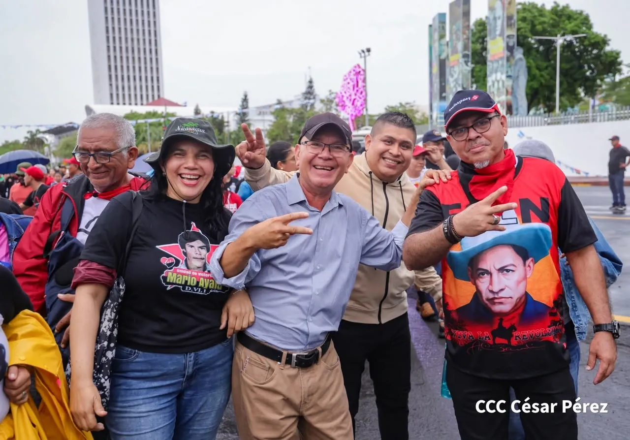 Militancia sandinista protagoniza caminata en homenaje al 47/19 en Managua