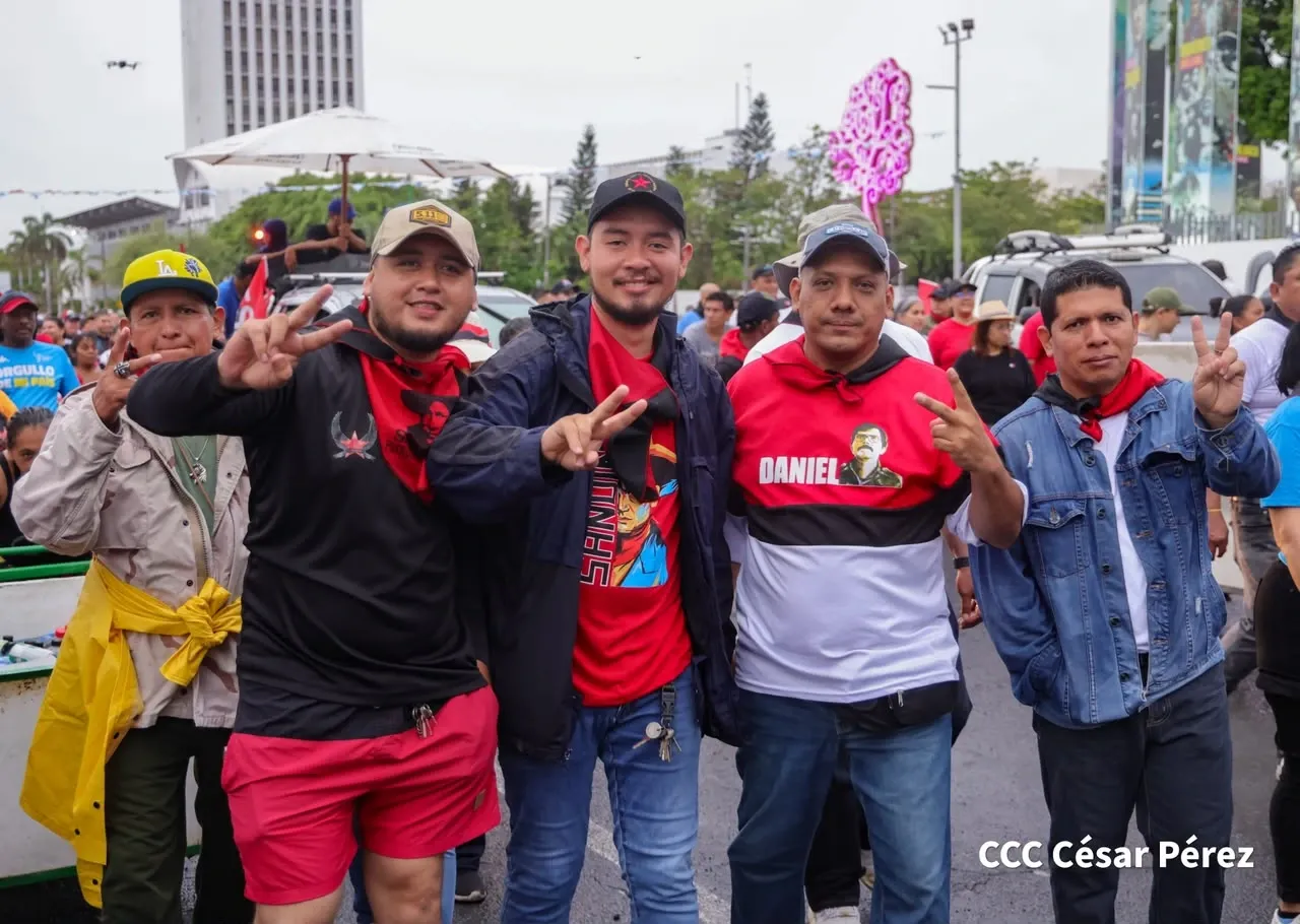 Militancia sandinista protagoniza caminata en homenaje al 47/19 en Managua