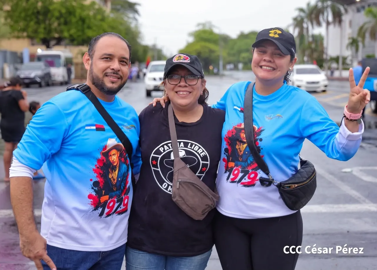 Militancia sandinista protagoniza caminata en homenaje al 47/19 en Managua