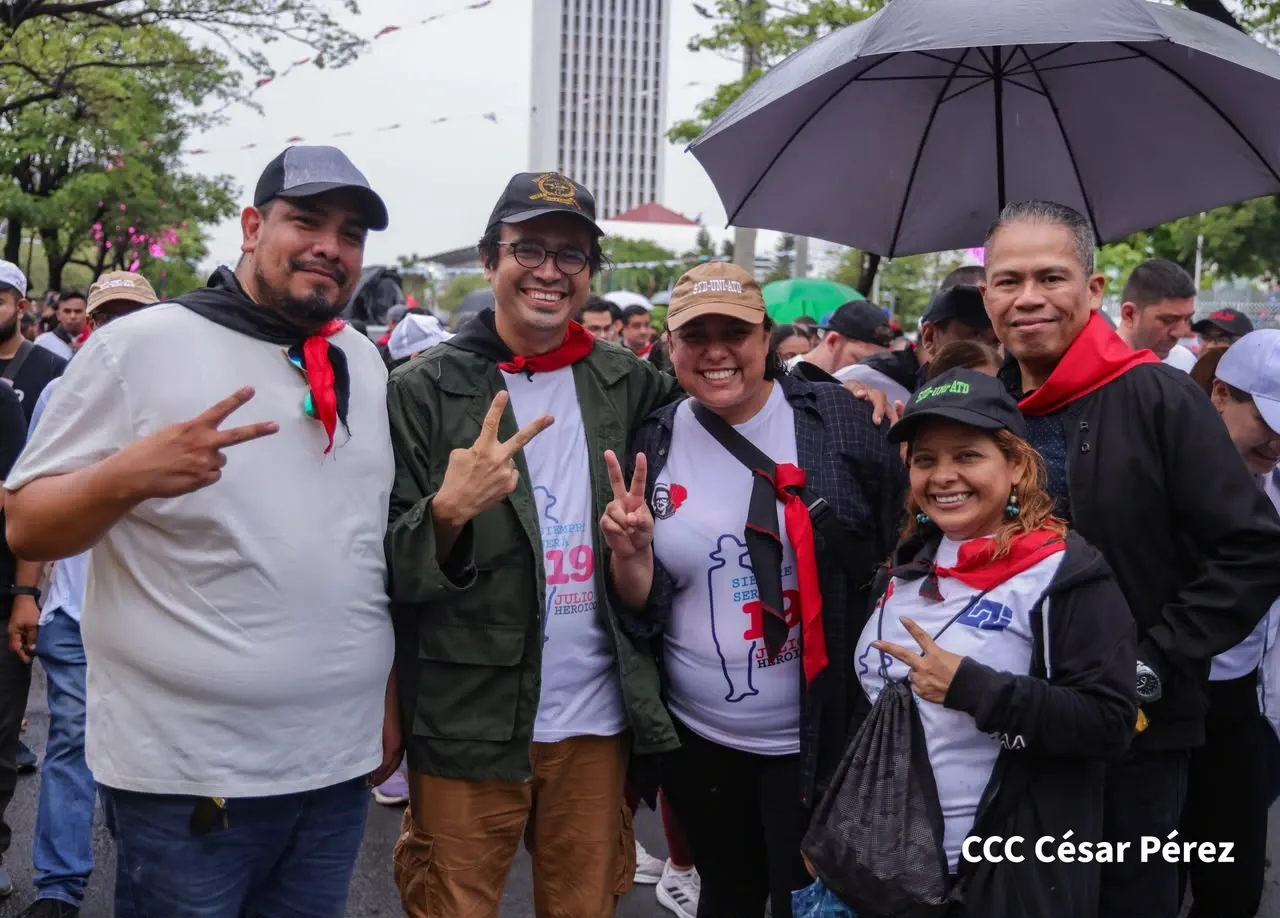 Militancia sandinista protagoniza caminata en homenaje al 47/19 en Managua