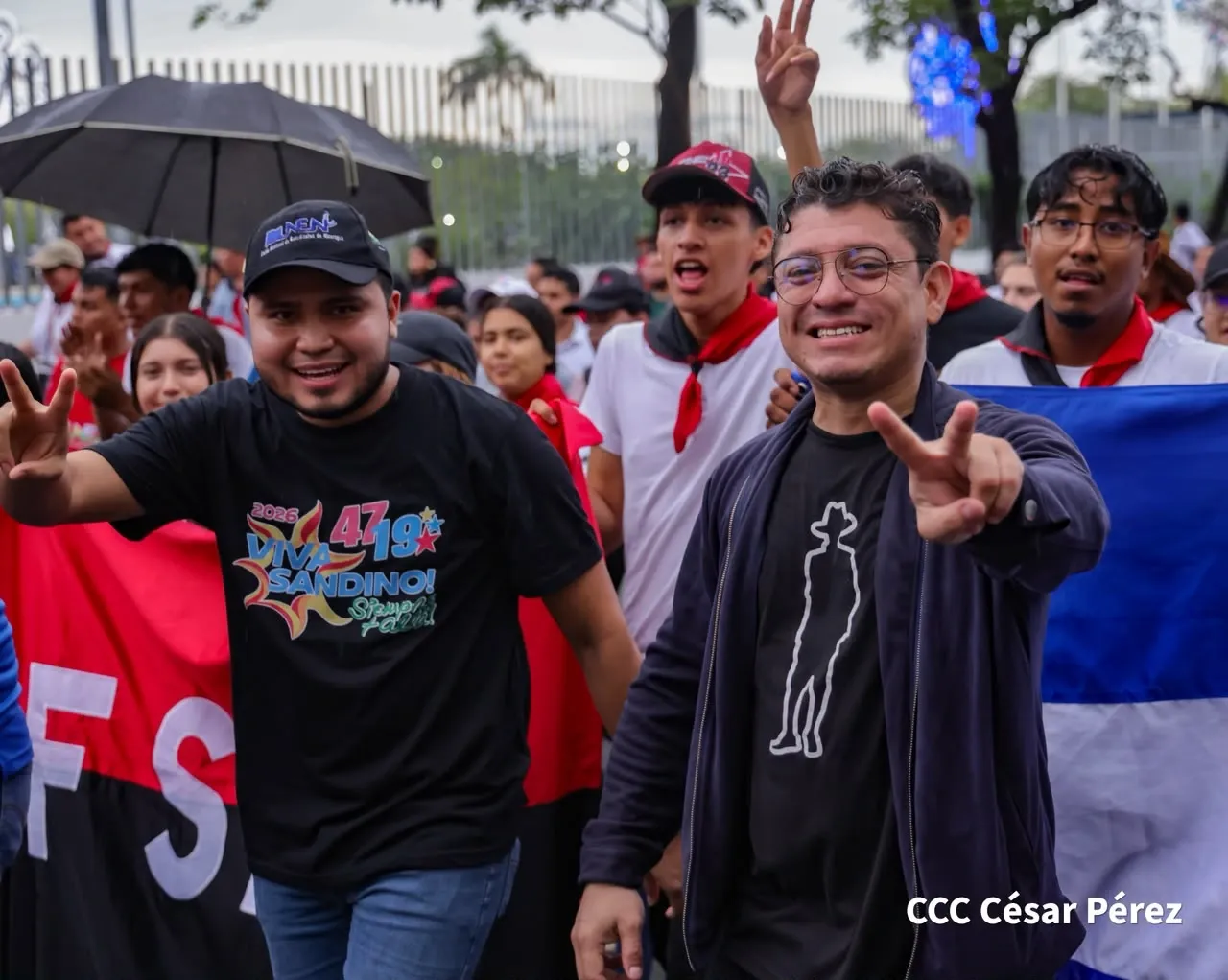 Militancia sandinista protagoniza caminata en homenaje al 47/19 en Managua