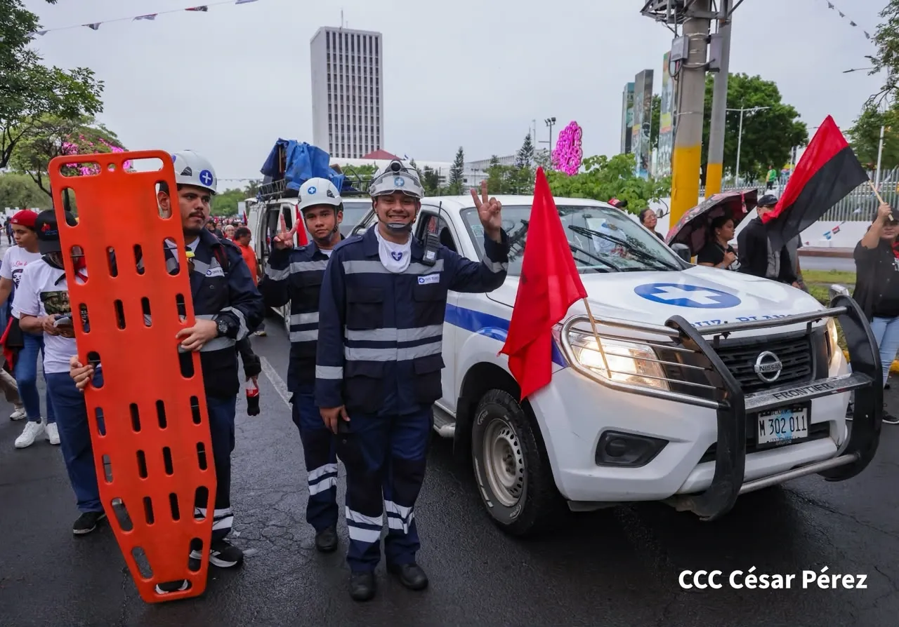 Militancia sandinista protagoniza caminata en homenaje al 47/19 en Managua