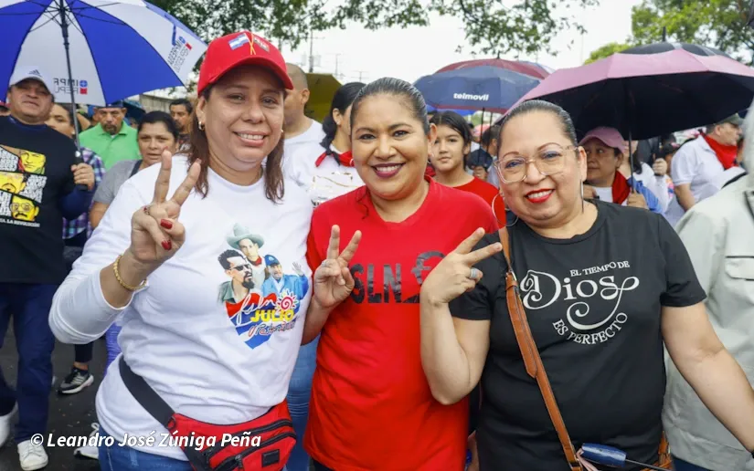 Militancia sandinista protagoniza caminata en homenaje al 47/19 en Managua