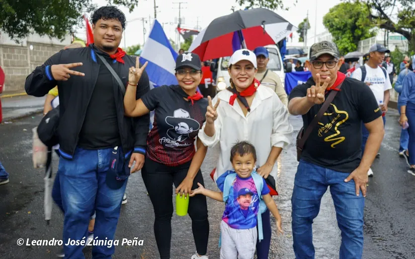 Militancia sandinista protagoniza caminata en homenaje al 47/19 en Managua