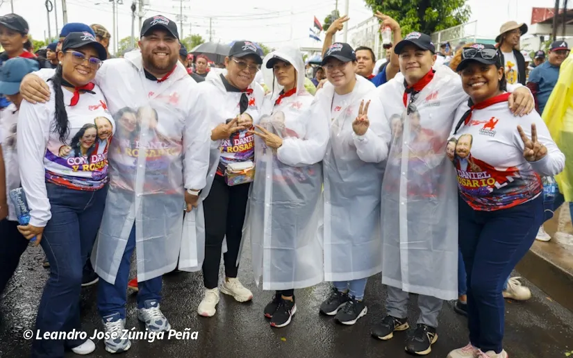 Militancia sandinista protagoniza caminata en homenaje al 47/19 en Managua
