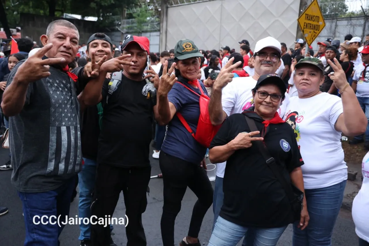 Militancia sandinista protagoniza caminata en homenaje al 47/19 en Managua