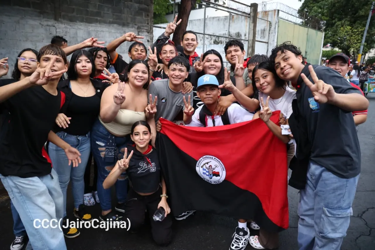 Militancia sandinista protagoniza caminata en homenaje al 47/19 en Managua