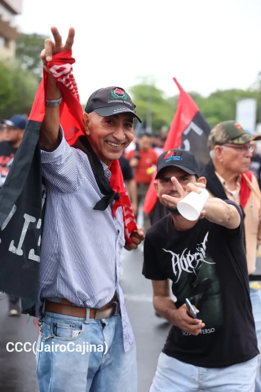 Militancia sandinista protagoniza caminata en homenaje al 47/19 en Managua