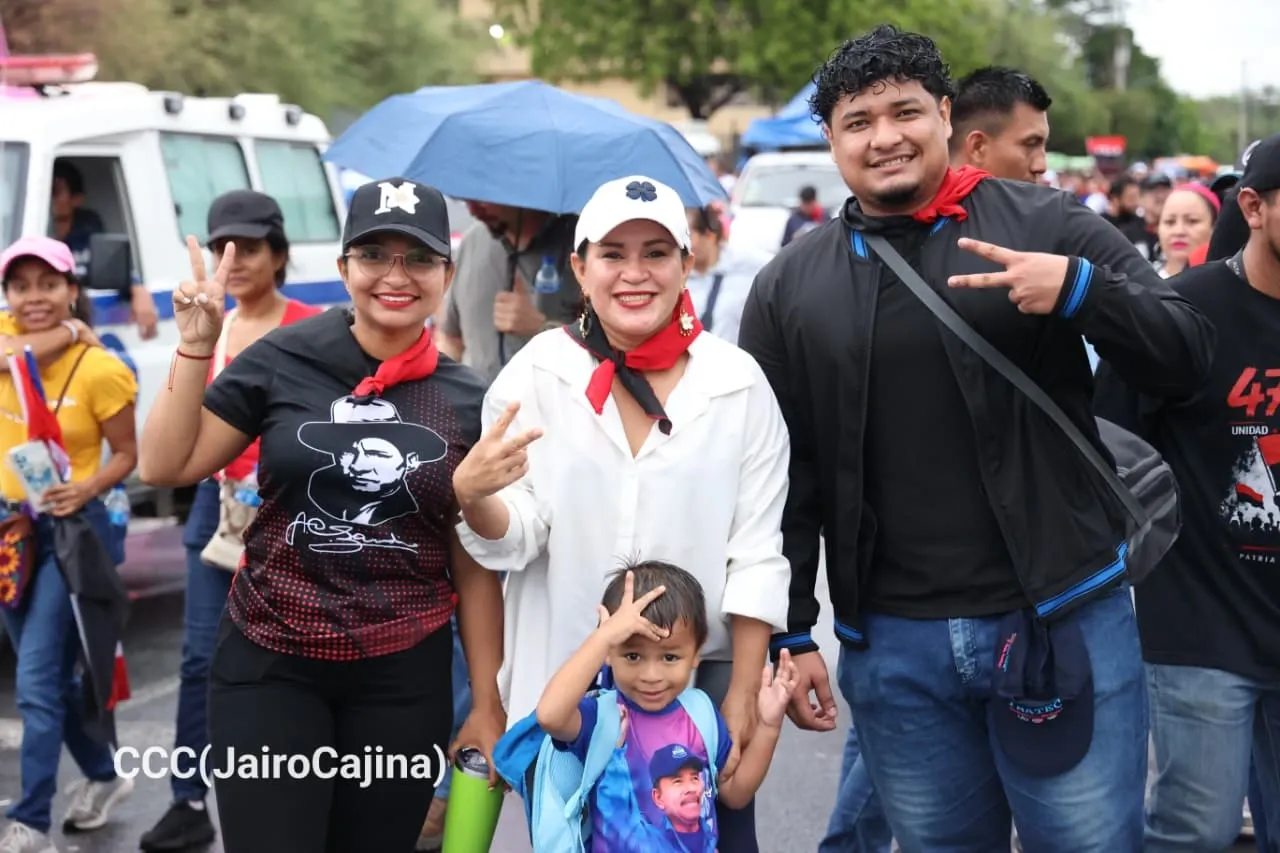 Militancia sandinista protagoniza caminata en homenaje al 47/19 en Managua
