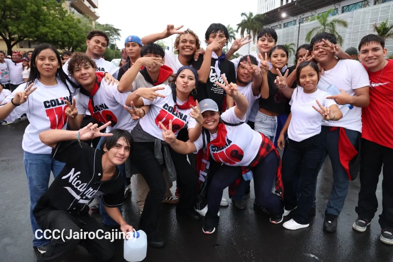 Militancia sandinista protagoniza caminata en homenaje al 47/19 en Managua