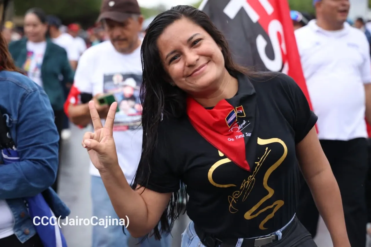 Militancia sandinista protagoniza caminata en homenaje al 47/19 en Managua