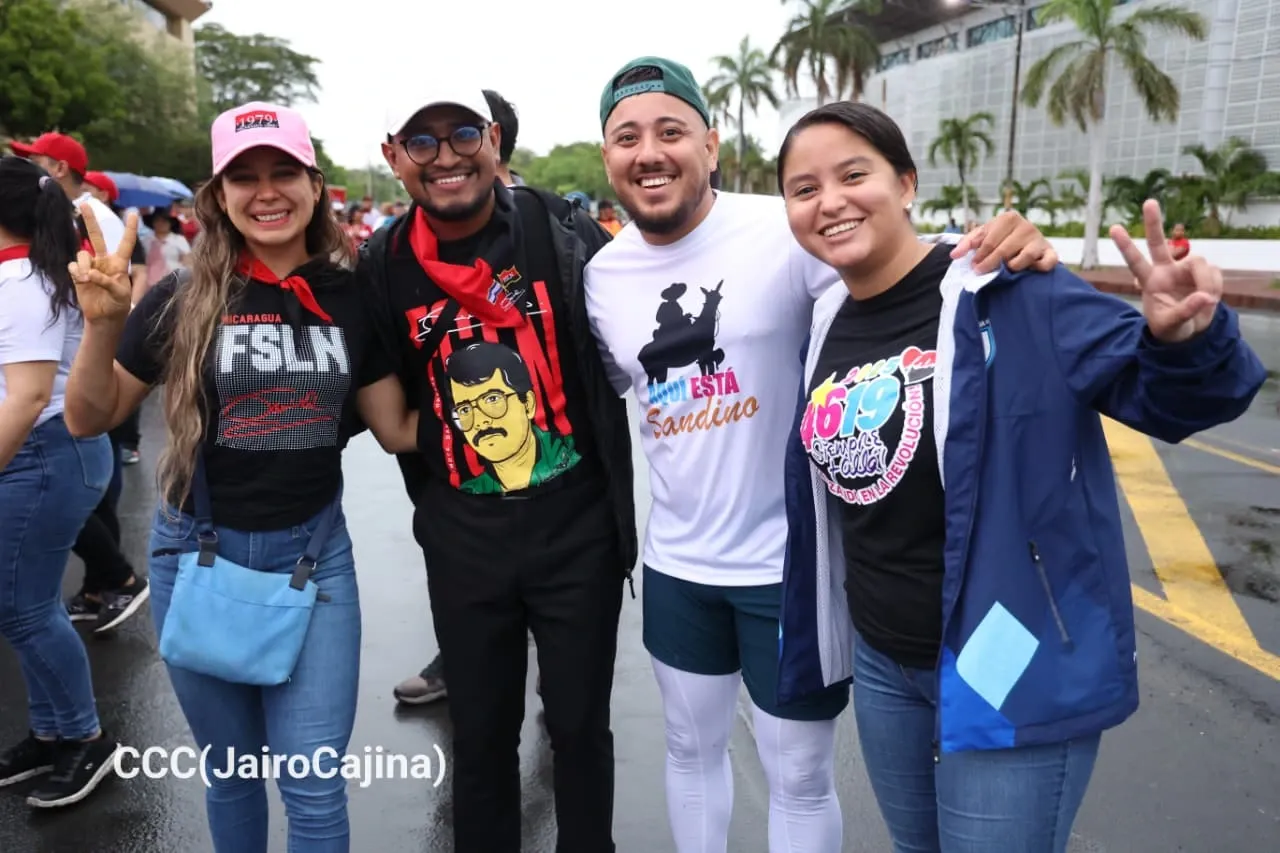 Militancia sandinista protagoniza caminata en homenaje al 47/19 en Managua