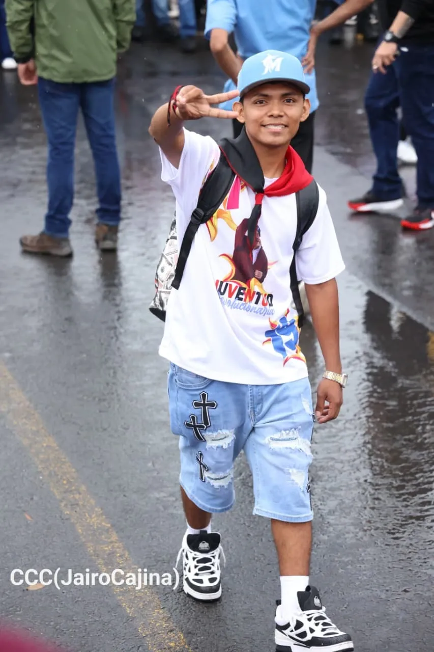 Militancia sandinista protagoniza caminata en homenaje al 47/19 en Managua