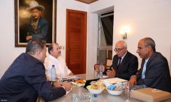 Comandante-Presidente Daniel se reúne con representante del presidente Mahmoud Abbas