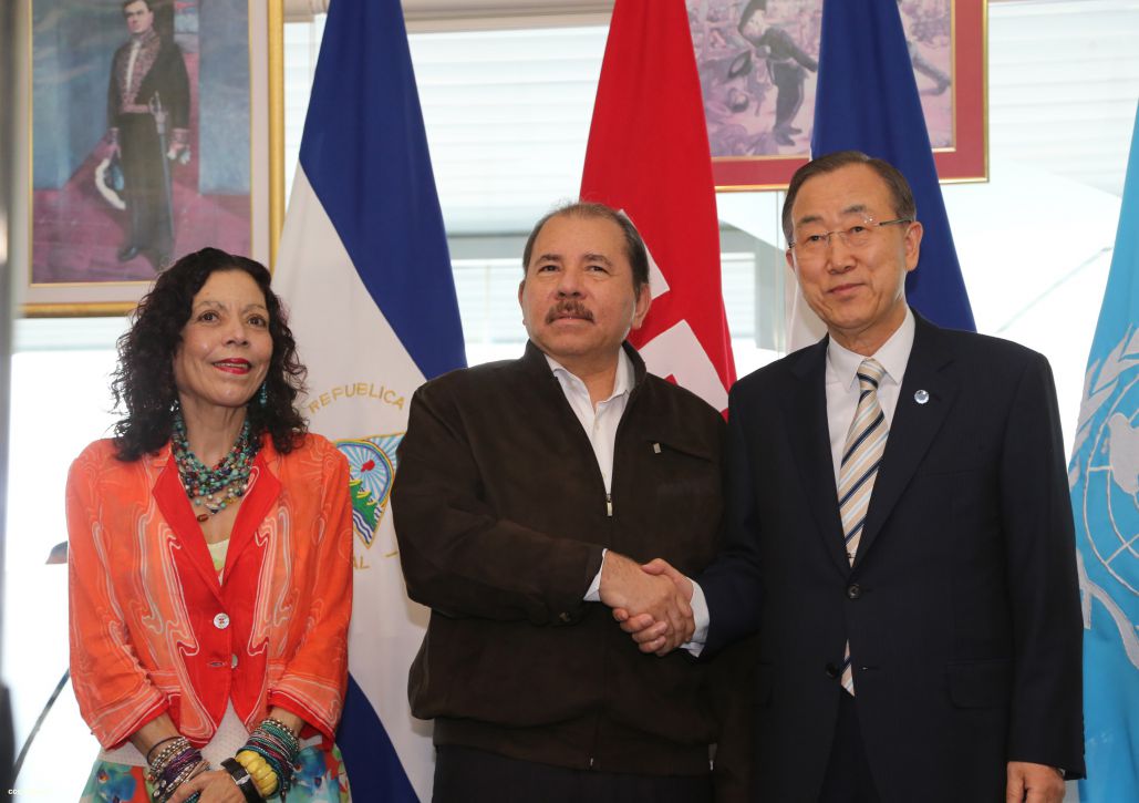 Presidente Daniel y Compañera Rosario reciben a Secretario General ONU