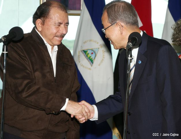Presidente Daniel y Compañera Rosario reciben a Secretario General ONU