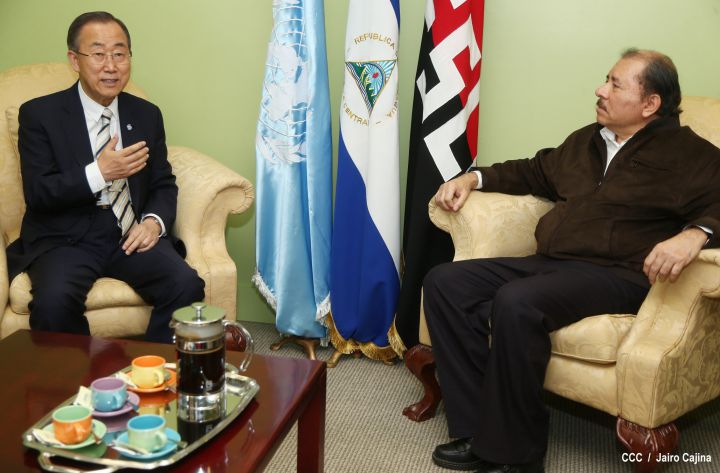Presidente Daniel y Compañera Rosario reciben a Secretario General ONU