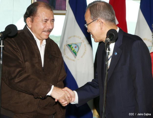 Presidente Daniel y Compañera Rosario reciben a Secretario General ONU
