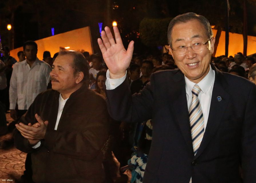 Ban Ki-moon concluye visita a Nicaragua