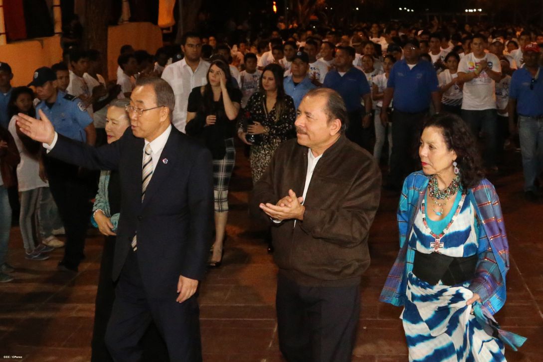 Ban Ki-moon concluye visita a Nicaragua