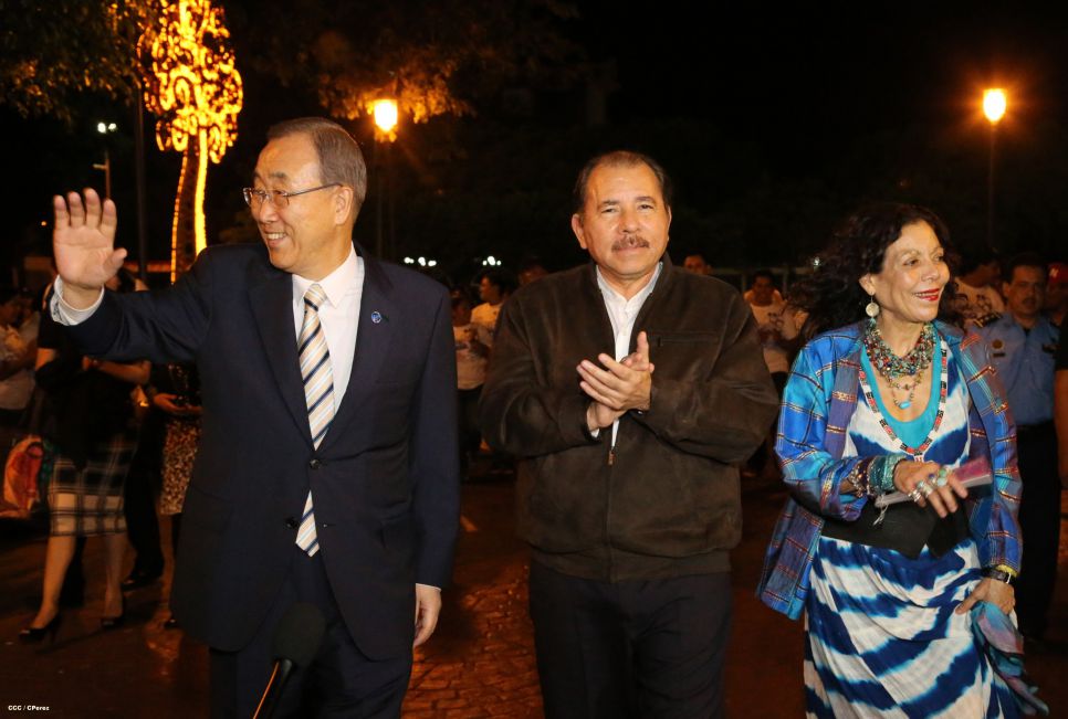 Ban Ki-moon concluye visita a Nicaragua