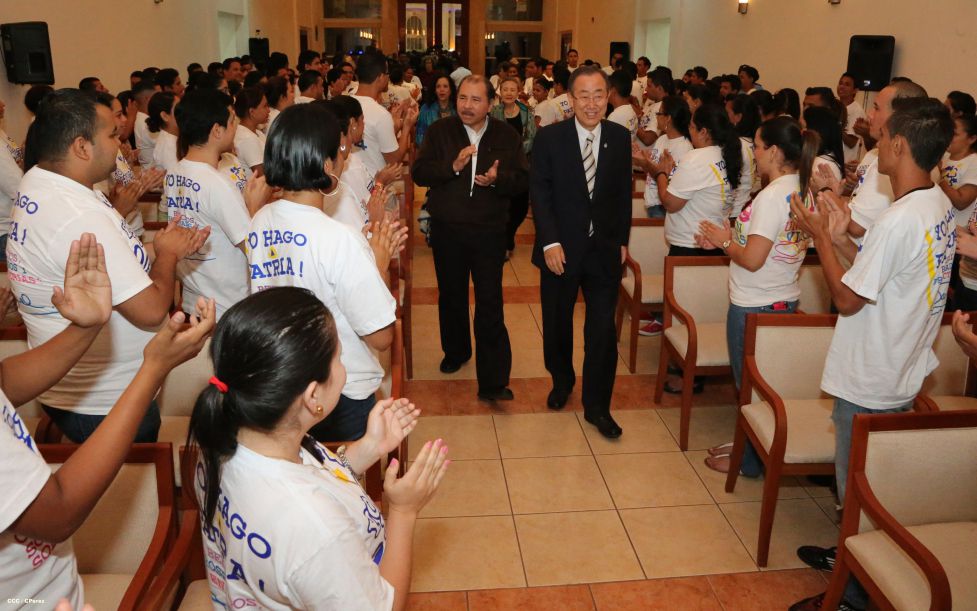 Ban Ki-moon concluye visita a Nicaragua