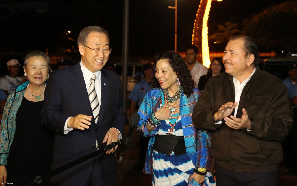 Ban Ki-moon concluye visita a Nicaragua