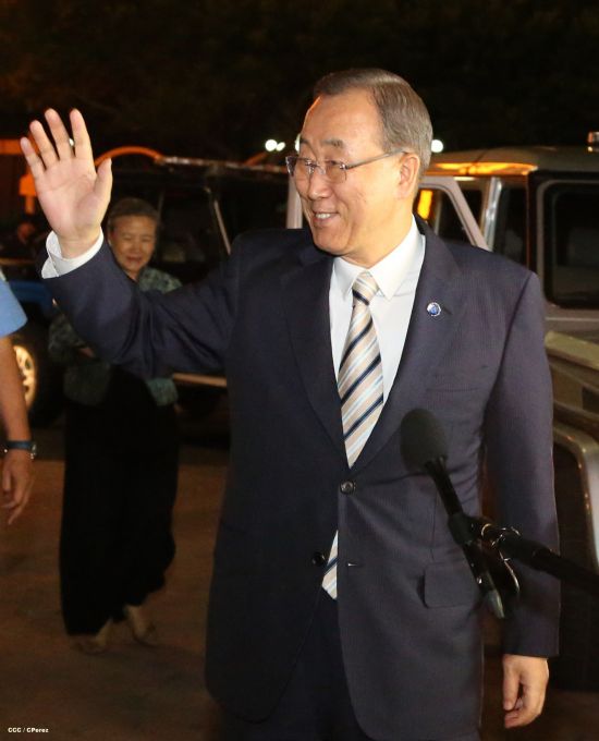 Ban Ki-moon concluye visita a Nicaragua
