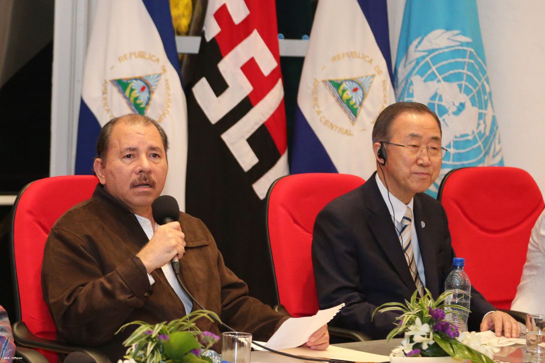 Ban Ki-moon concluye visita a Nicaragua