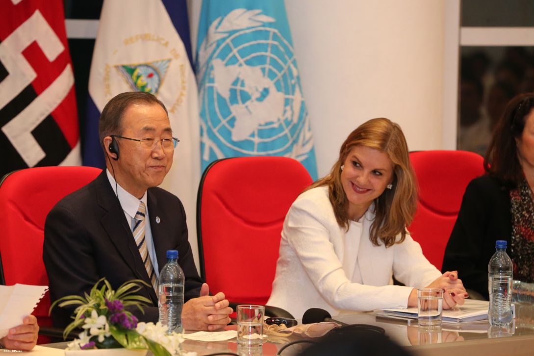 Ban Ki-moon concluye visita a Nicaragua