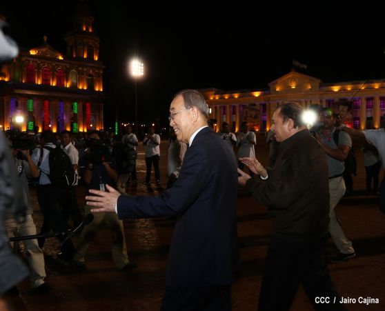 Ban Ki-moon concluye visita a Nicaragua
