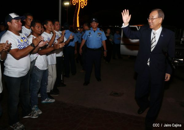 Ban Ki-moon concluye visita a Nicaragua