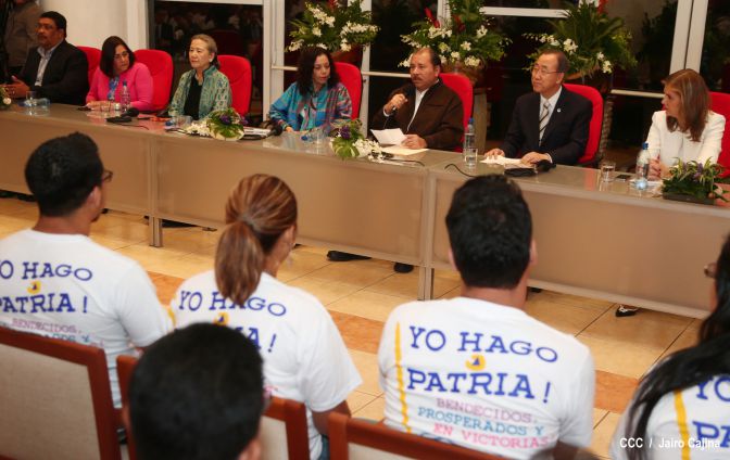 Ban Ki-moon concluye visita a Nicaragua