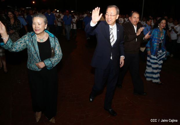 Ban Ki-moon concluye visita a Nicaragua