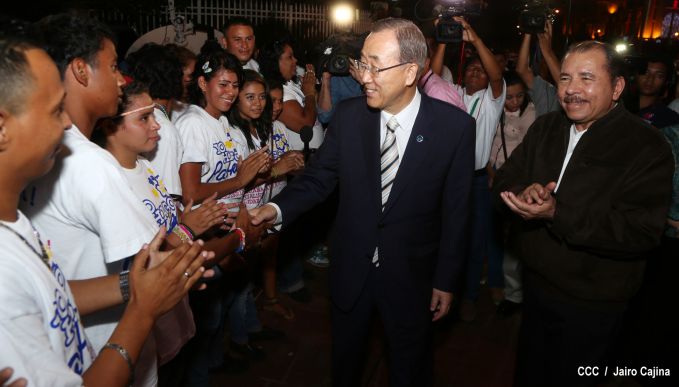 Ban Ki-moon concluye visita a Nicaragua
