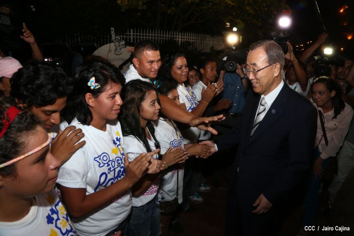 Ban Ki-moon concluye visita a Nicaragua