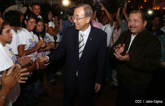 Ban Ki-moon concluye visita a Nicaragua