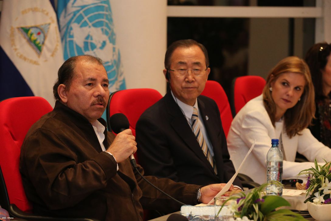 Ban Ki-moon concluye visita a Nicaragua