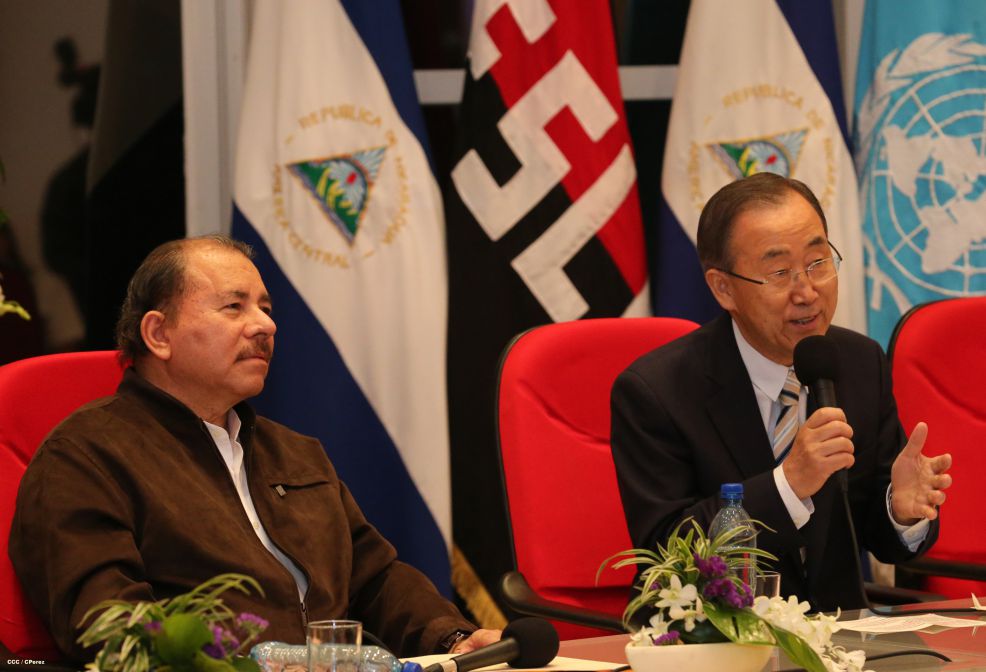 Ban Ki-moon concluye visita a Nicaragua