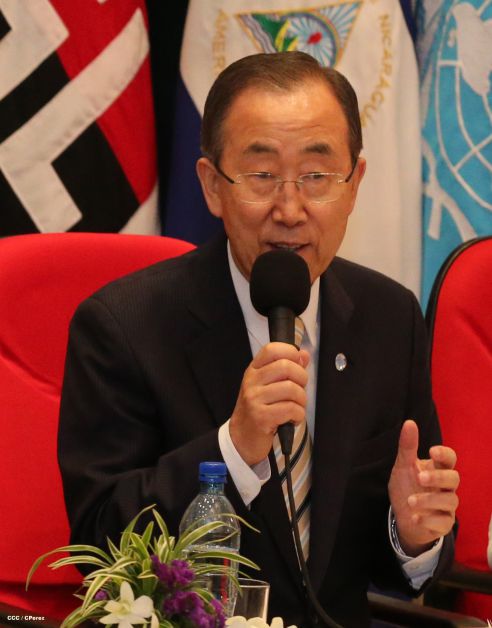 Ban Ki-moon concluye visita a Nicaragua
