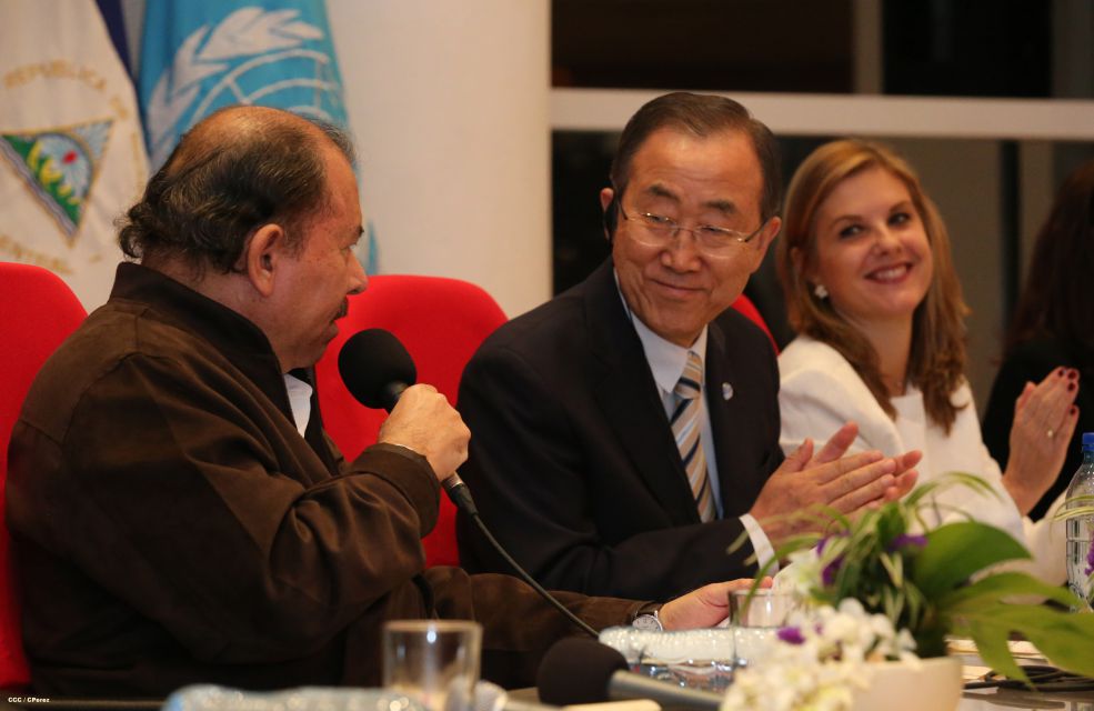 Ban Ki-moon concluye visita a Nicaragua