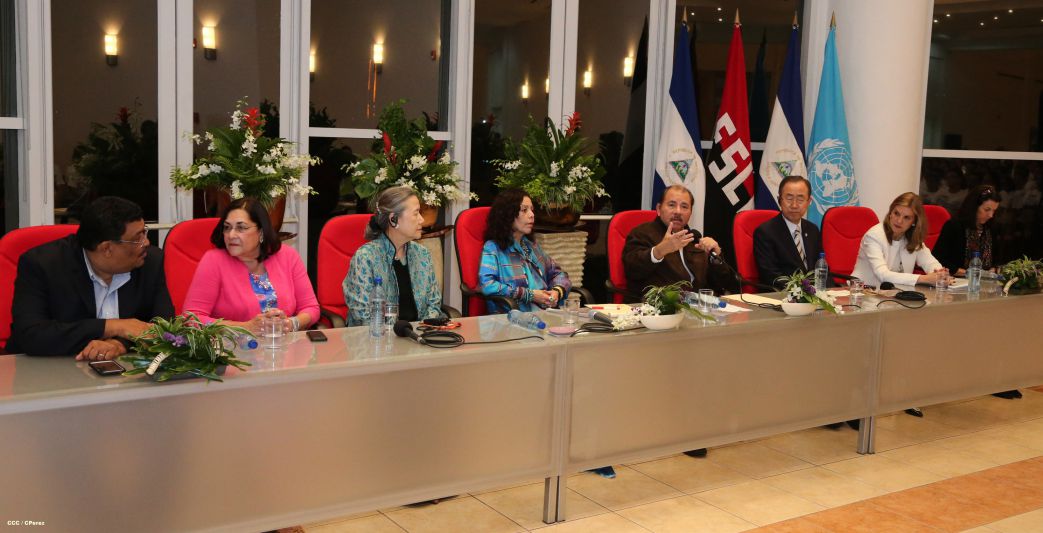 Ban Ki-moon concluye visita a Nicaragua