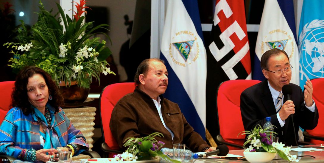 Ban Ki-moon concluye visita a Nicaragua
