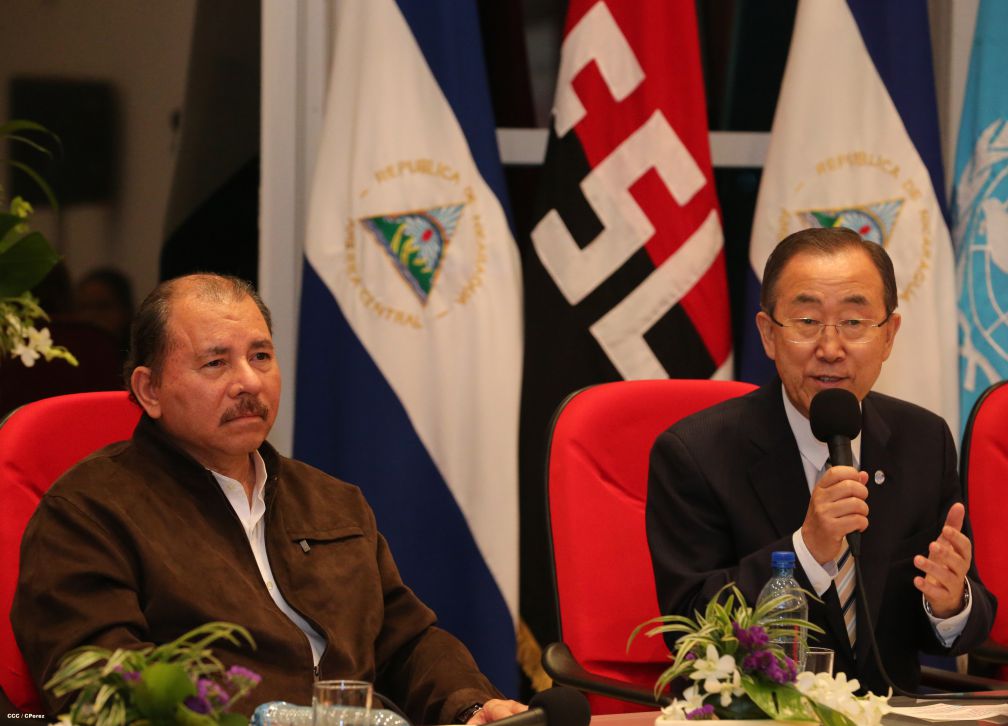 Ban Ki-moon concluye visita a Nicaragua
