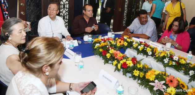 Ban Ki-Moon conoce experiencia de Nicaragua en materia energética