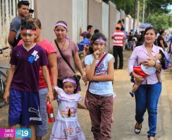 Pobladores de Ciudad Sandino le bailan a Santo Domingo de Abajo
