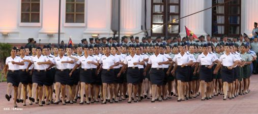 Daniel y Rosario conmemoran 35 Aniversario del Ejército de Nicaragua